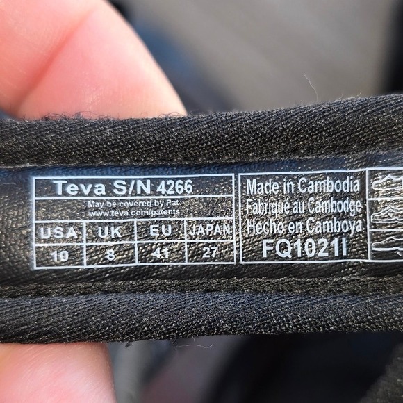 TEVA Women's Tirra Sandals Size 10 Black Adjustable Strappy Outdoor Hiking Sport - Picture 12 of 14